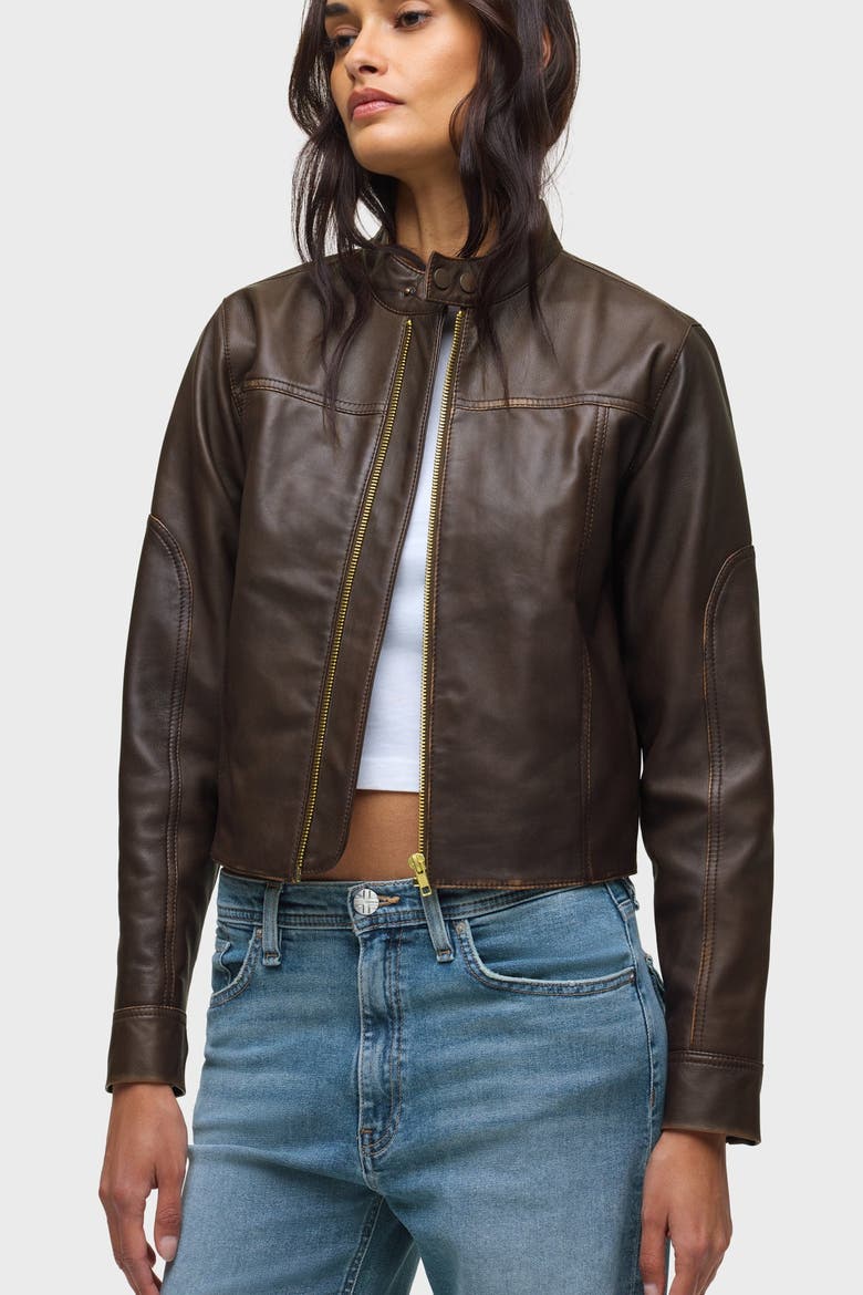 Moto Jacket, Alternate, color, Umber