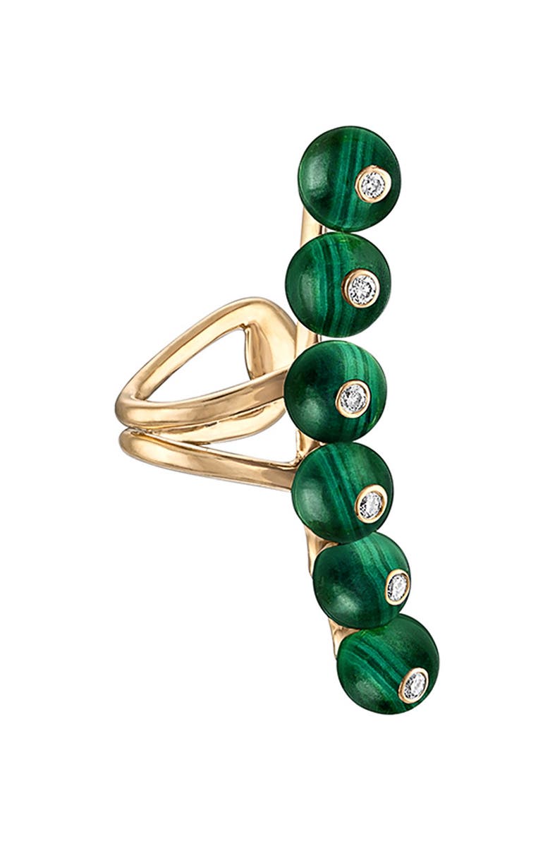 EDEN PRESLEY Bubbles Ear Cuff, Main, color, Green