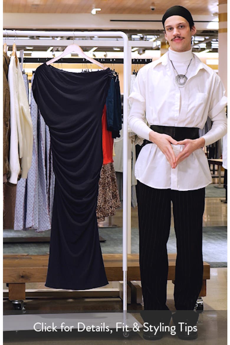 Gracelyn Ruched One-Shoulder Midi Dress video