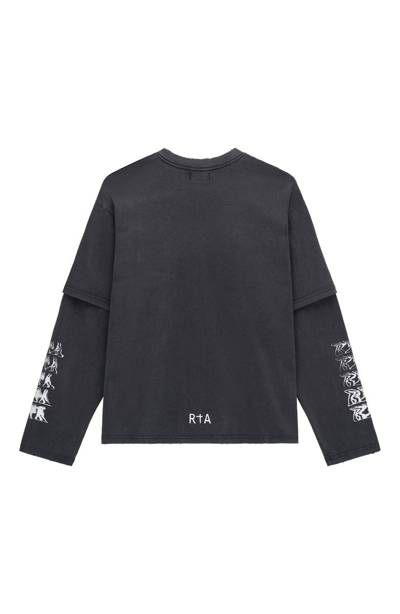 RtA Loris Double Layer Long Sleeve Graphic T-Shirt, Alternate, color, 
