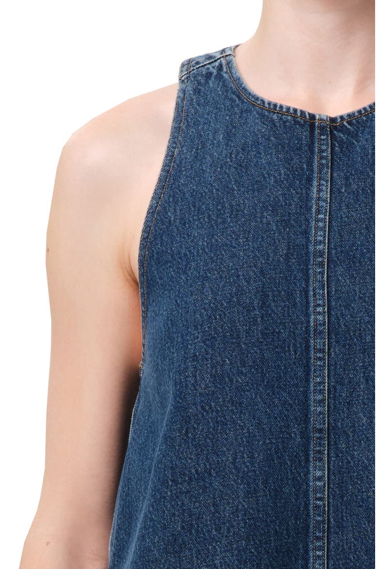Harriet Denim Minidress, Alternate, color, TERM DARK INKY RED