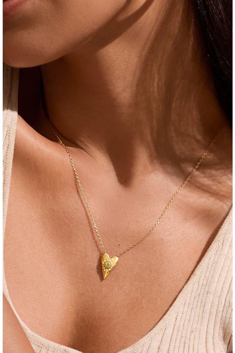 Infinitely Loved Heart Necklace, Alternate, color, Gold