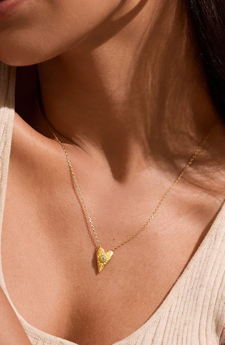 Satya Jewelry Infinitely Loved Heart Necklace, Alternate, color, Gold