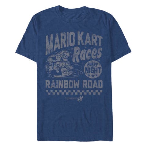 Men's Nintendo Distressed Mario Races Every Night  Graphic T-Shirt