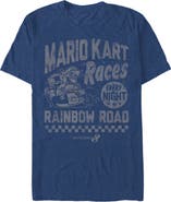 NINTENDO Men's Nintendo Distressed Mario Races Every Night Graphic T-Shirt