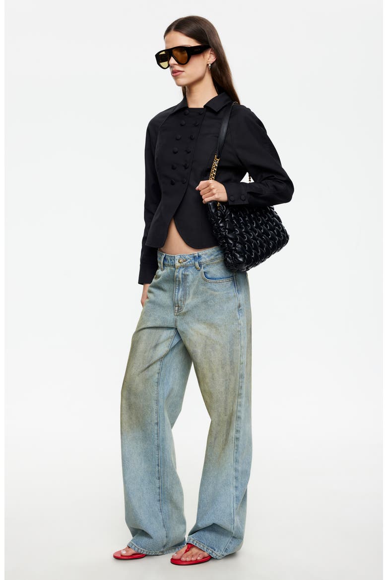 Form Double Breasted Jacket, Alternate, color, NOIR
