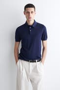COS Slim Knitted Silk Polo Shirt