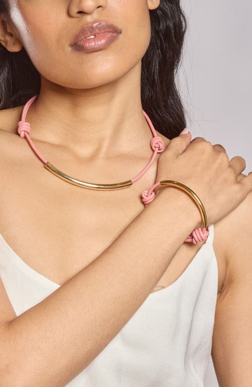 Lady Grey Leather Bond Bracelet In Multi