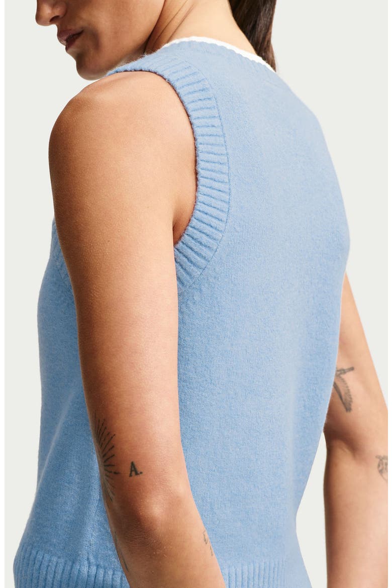 Sportswear Chill Knit V-Neck Vest, Alternate, color, 486 486 WORK BLUE/WHITE/WHITE