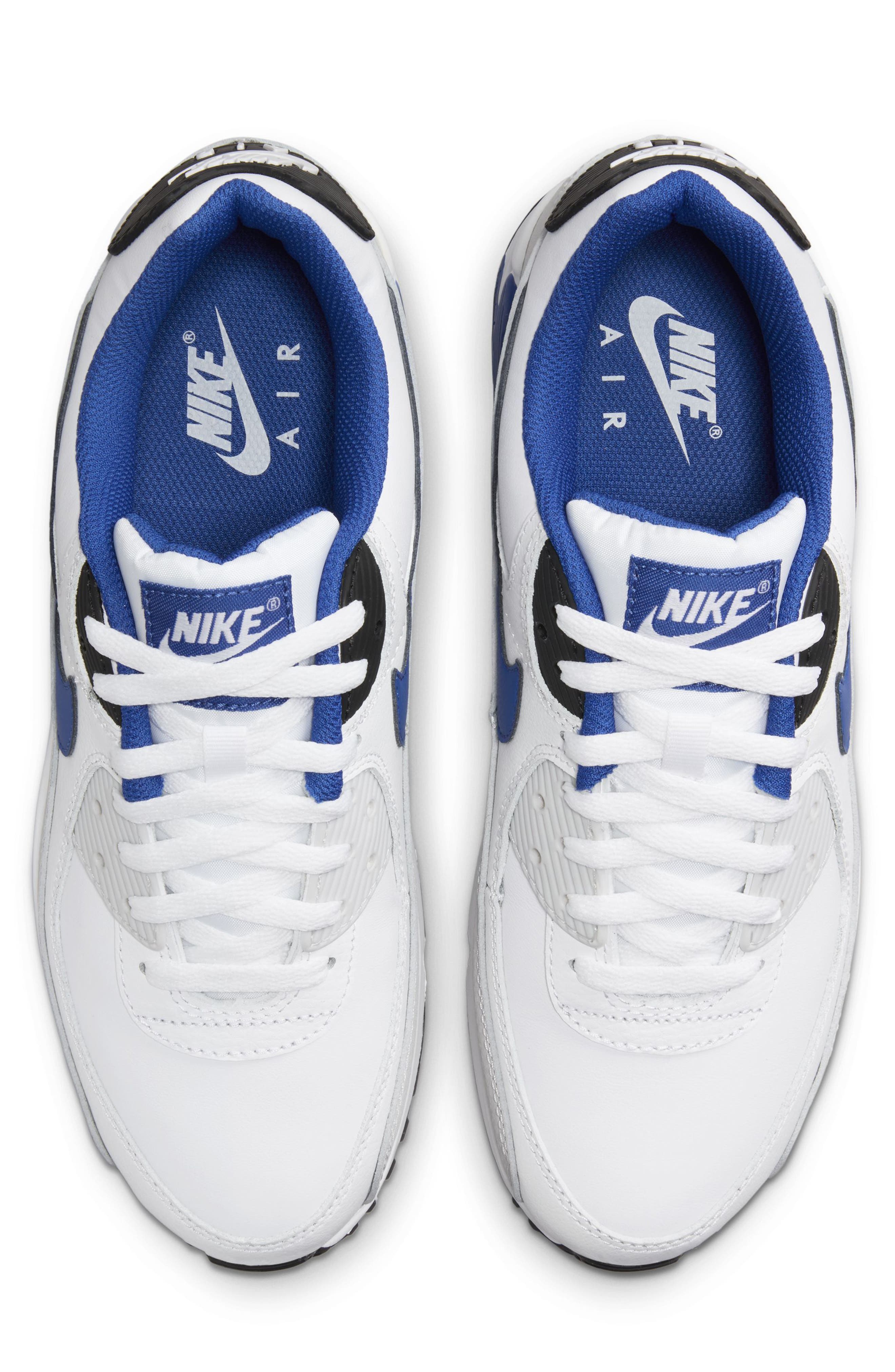 Air Max 90 Leather Sneaker, Alternate, color, WHITE/ PHOTON DUST