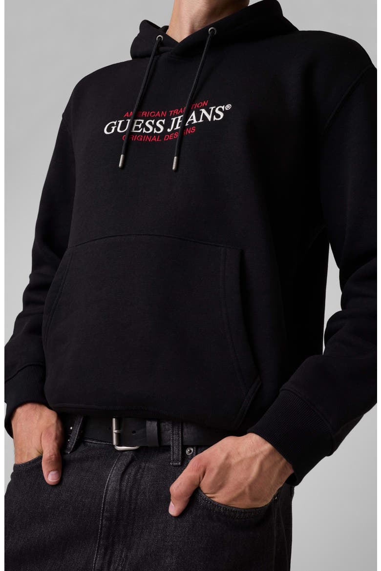 Embroidered Logo Graphic Hoodie, Alternate, color, JBLACK-BLACK