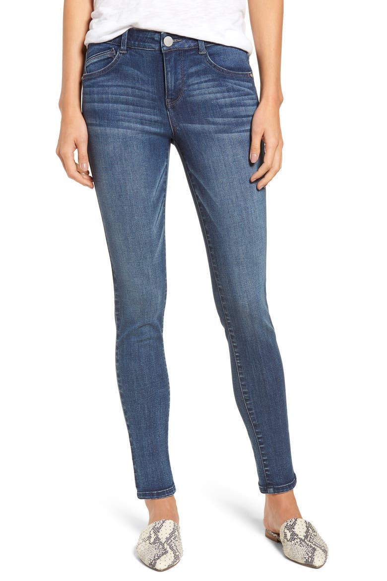 'Ab'Solution Ankle Skinny Jeans, Main, color, BLUE