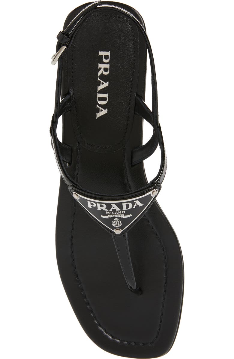 Prada Triangle Logo Sandal, Alternate, color,