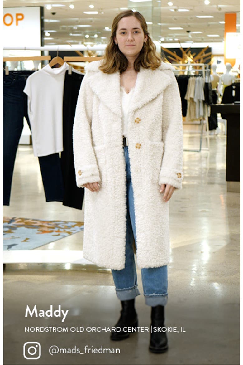 Faux Shearling Longline Coat video