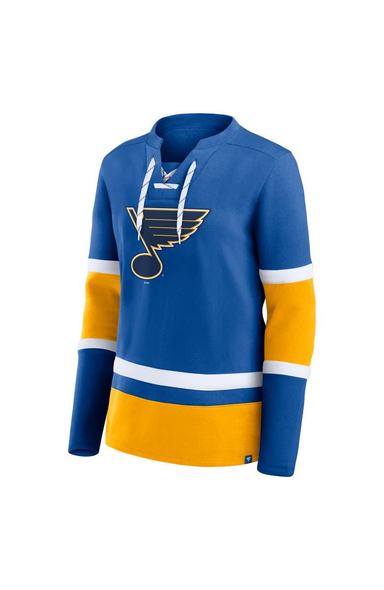 FANATICS Women's Fanatics Blue St. Louis Blues Prime Time Lace-Up Long Sleeve T-Shirt, Alternate, color, Blue