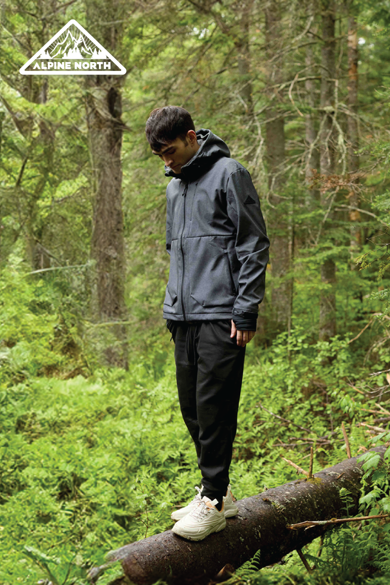 Tofino - Men's Fleece Lined Water-repellent Softshell Jacket, Alternate, color, DARK GREY