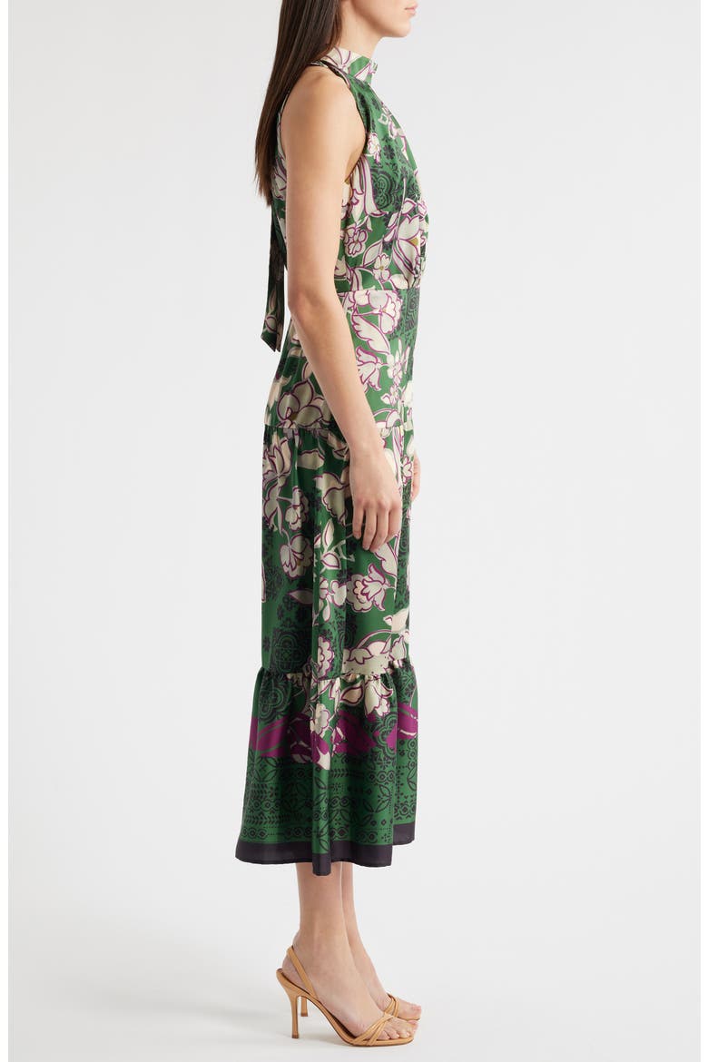 Bandanna Print Maxi Dress, Alternate, color, LODEN/ BERRY