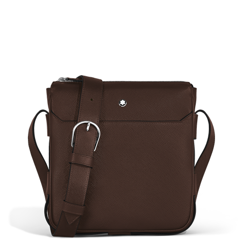 Sartorial Leather Vertical Belt Messenger Bag