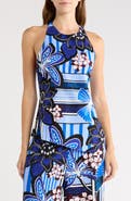 SUGARLIPS Jabi Floral Myla Halter Asymmetric Hem Top