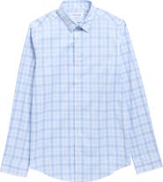 Calvin Klein Kids' Plaid Stretch Button-Up Shirt