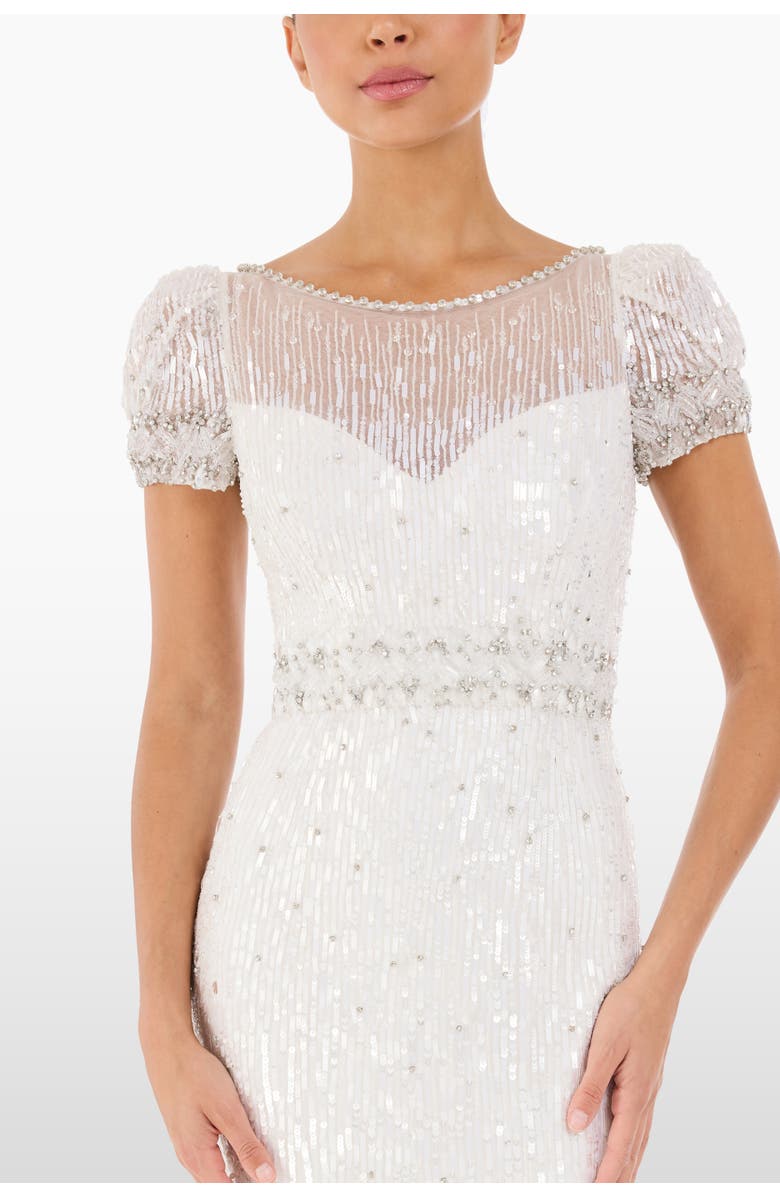 Jenny Packham Sungem Sequin-Embellished Dress, Alternate, color, Ivory