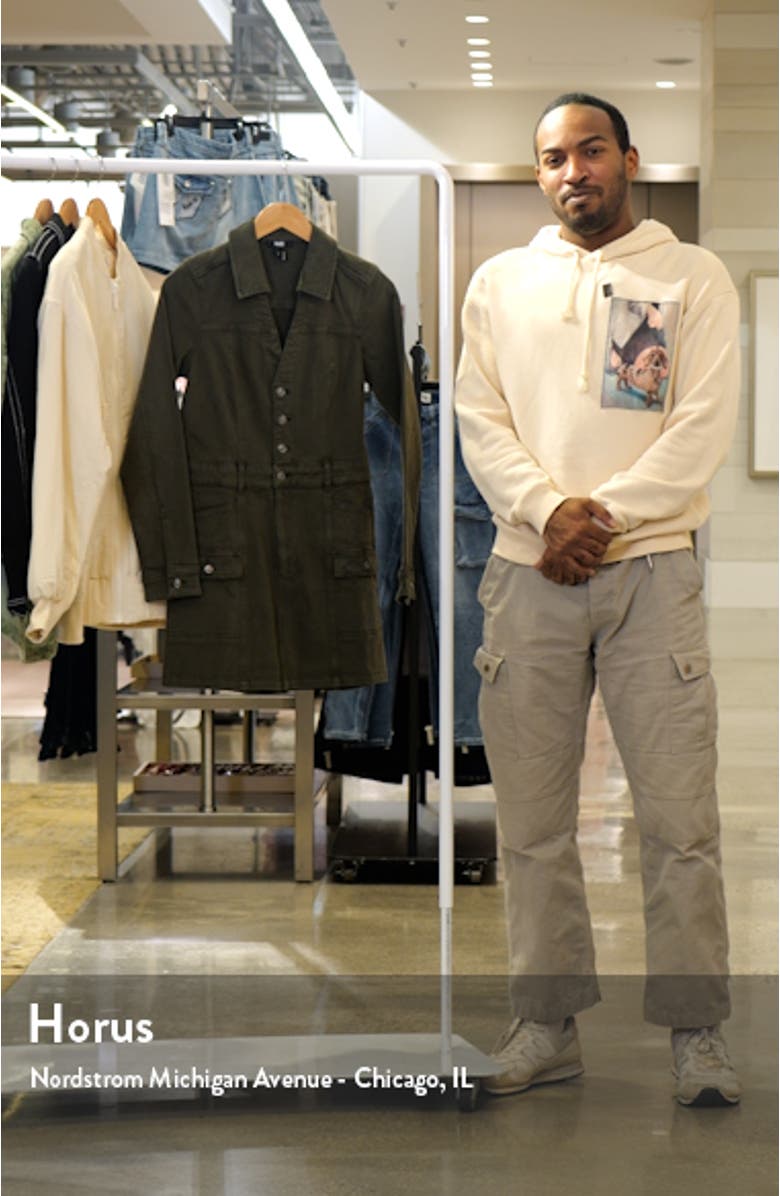 Greta Long Sleeve Denim Cargo Dress, sales video thumbnail