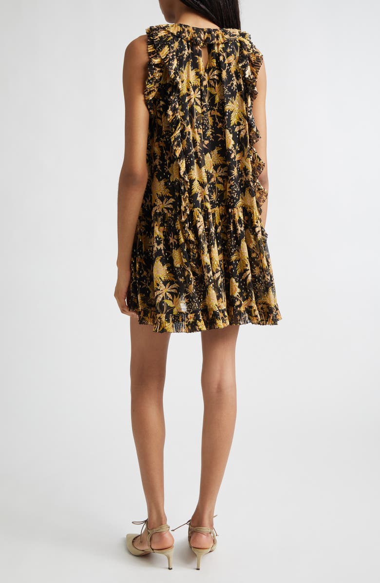 Ulla Johnson Signe Floral Silk Blend Dress, Alternate, color, Forsythia