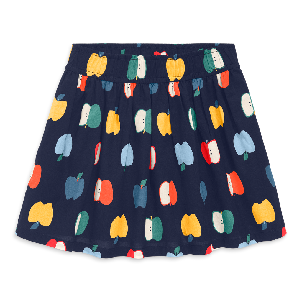 Primary Kids Pull-on Pocket Skirt In Rainbow Apples In Multi