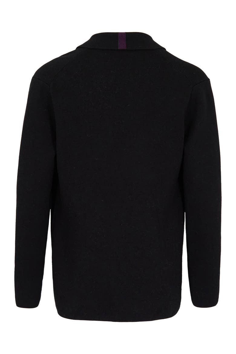 Jacob Merino Wool Sweater Blazer, Alternate, color, Black