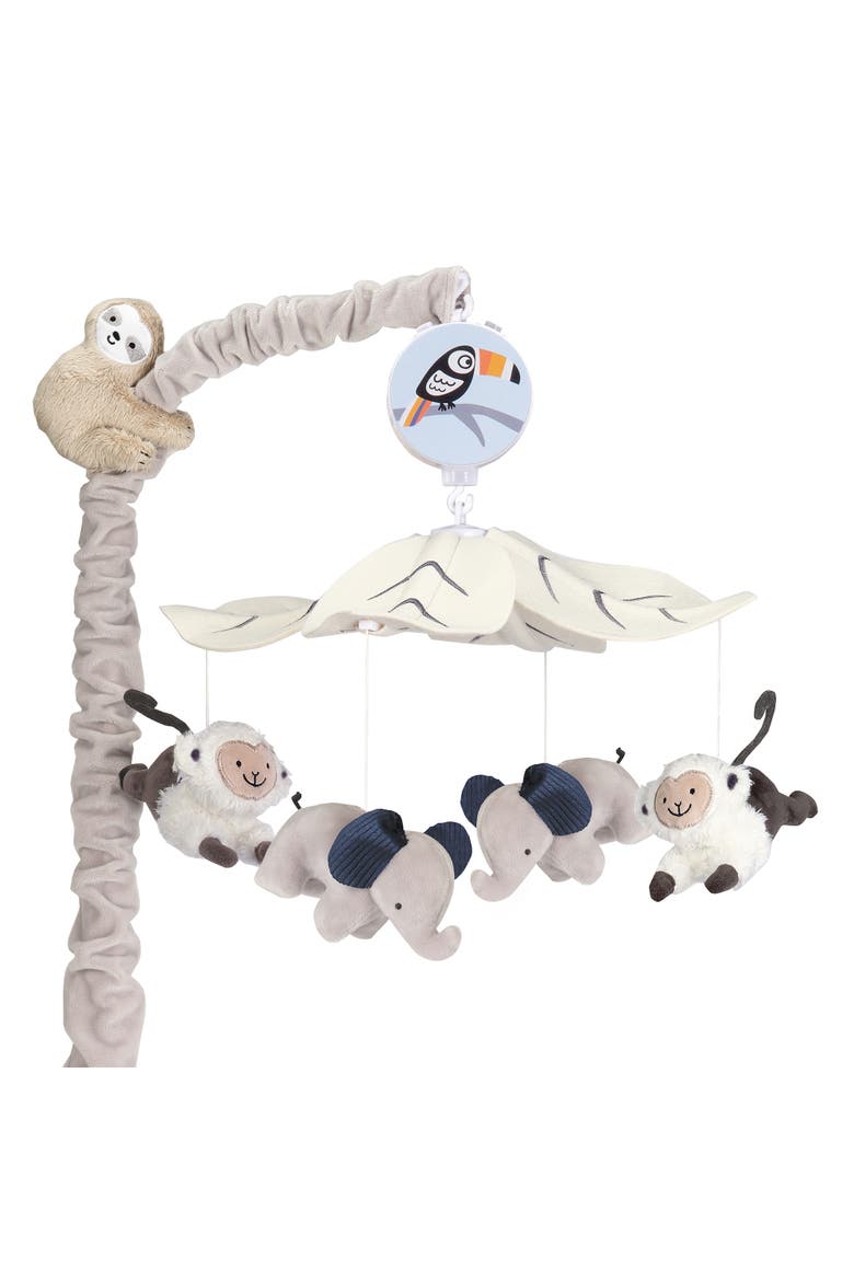Jungle Party Animals Musical Baby Crib Mobile Soother Toy, Main, color, Multicolor