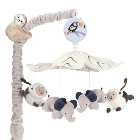 Jungle Party Animals Musical Baby Crib Mobile Soother Toy