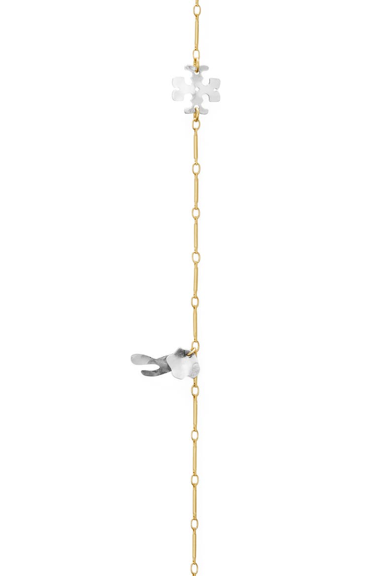 Roxanne Necklace, Alternate, color, GOLD / ANTIQUE TORY SILVER