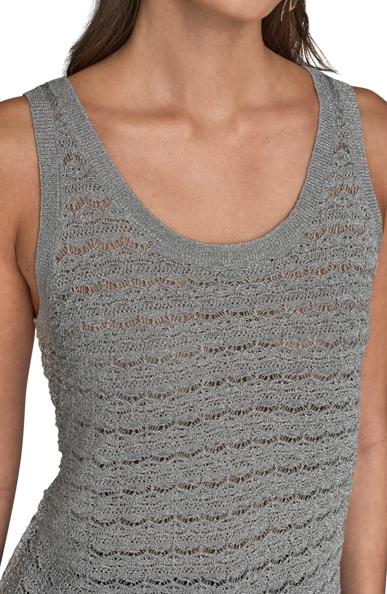 Donna Karan New York Metallic Sweater Tank, Alternate, color, Vapor