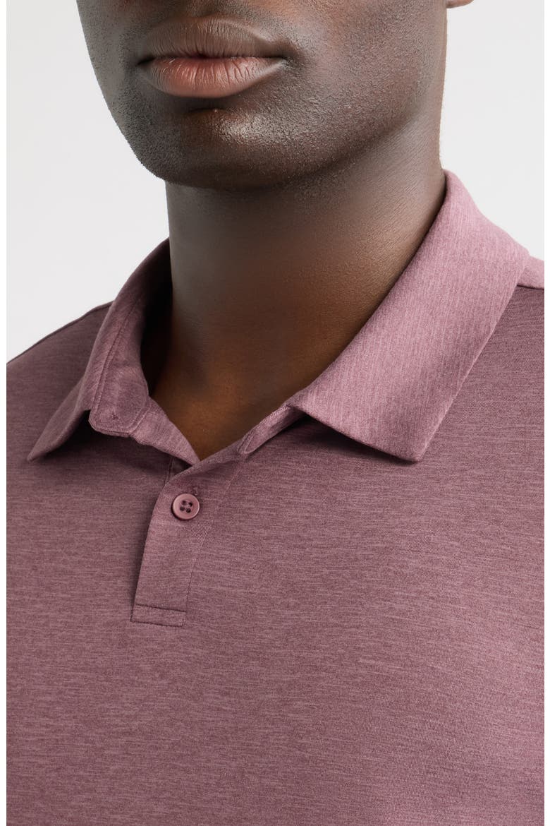 Dynamic Polo, Alternate, color, PURPLE FLINT HEATHER