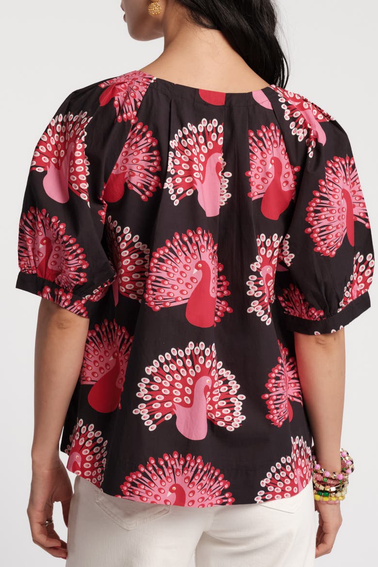 Zonda Peacock Top, Alternate, color, Black/Multi