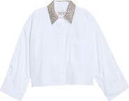 TWP Beaded Collar Button-Up Shirt