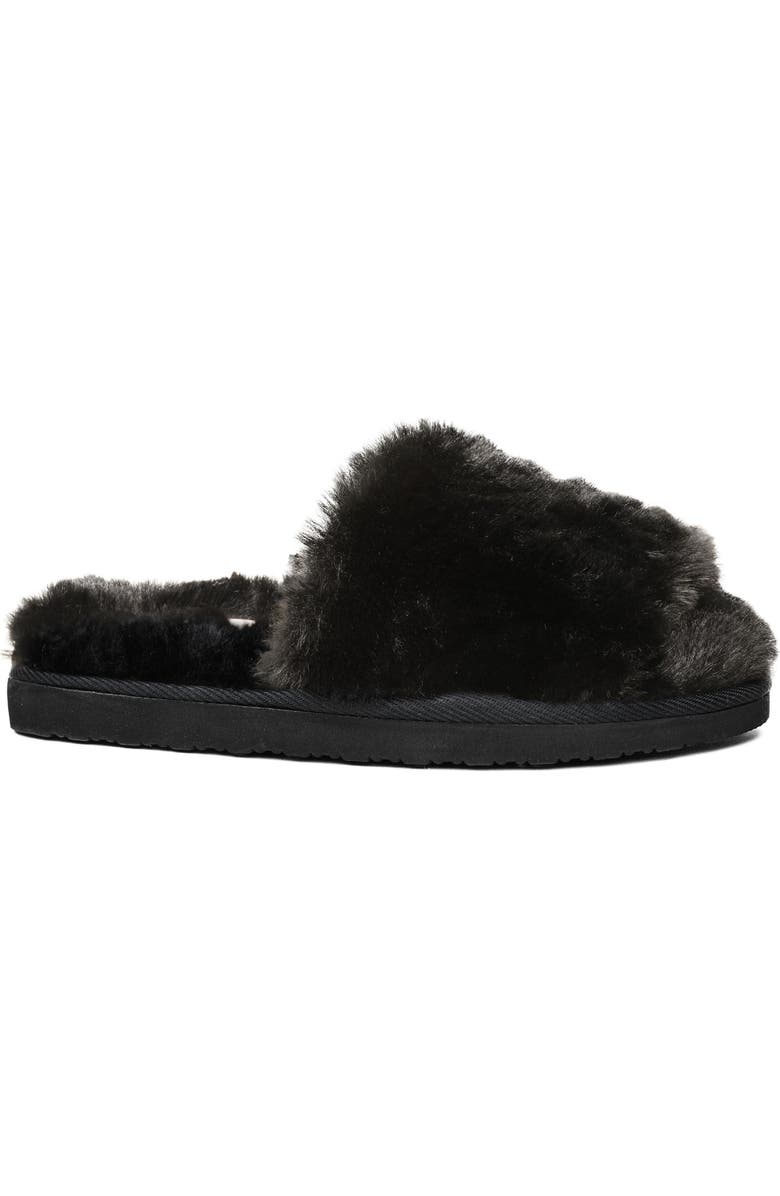 Minnetonka Eileen Faux Fur Slide Slipper, Alternate, color,