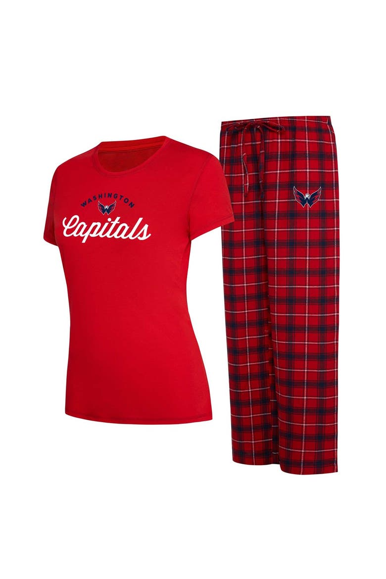 Women's Concepts Sport Red/Navy Washington Capitals Arctic T-Shirt & Pajama Pants Sleep Set, Main, color, Red