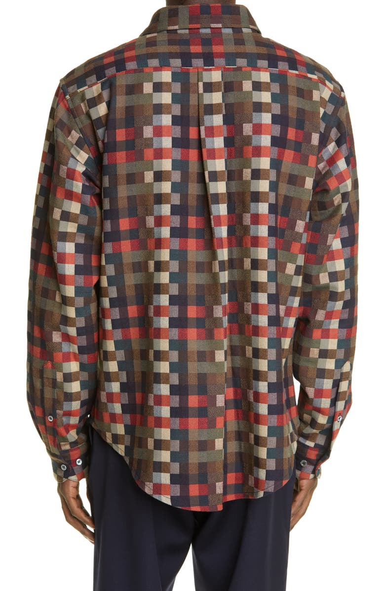 4SDesigns Check Button-Up Shirt Jacket, Alternate, color,