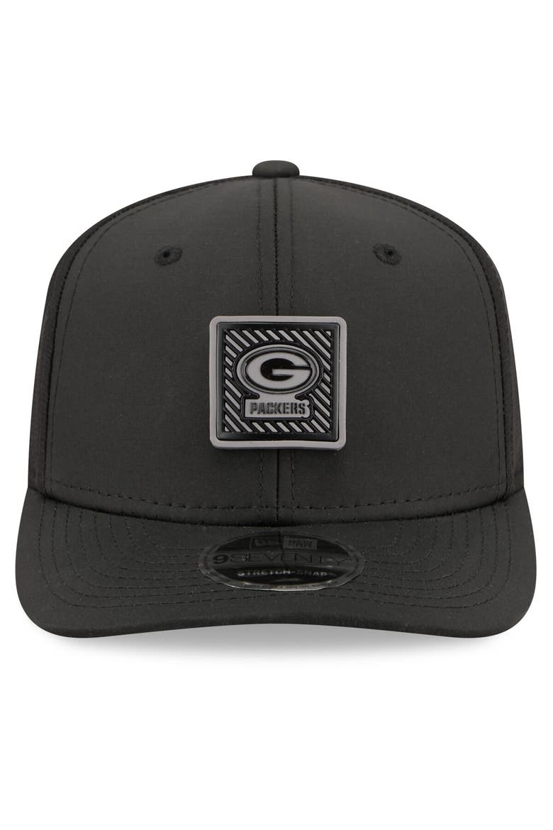 Men's New Era  Black Green Bay Packers 2026 NFL Training Camp 9SEVENTY Adjustable Hat, Alternate, color, Black
