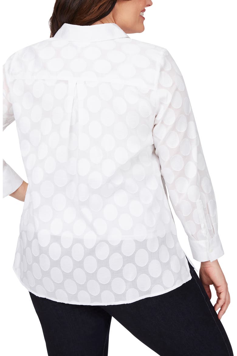 Journey Burnout Polka Dot Shirt, Alternate, color, WHITE