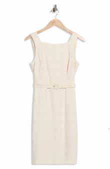 Vaille Belted Linen Blend Dress