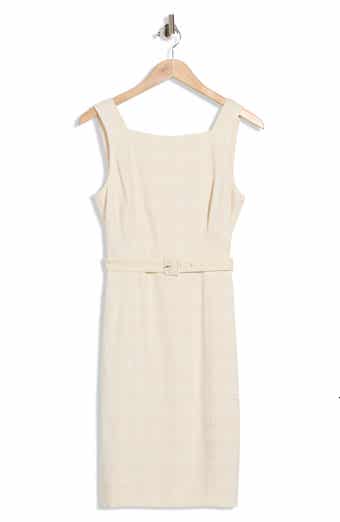 Vaille Belted Linen Blend Dress