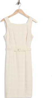 Theory Vaille Belted Linen Blend Dress