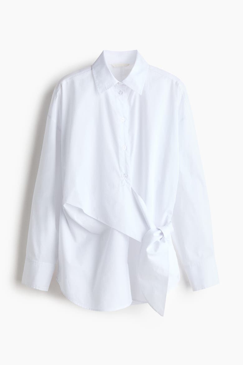 Tie-detail Shirt, Alternate, color, White