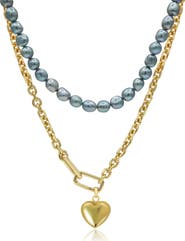 LA MENO Love in Baroque Pearls Set of 2 Necklaces