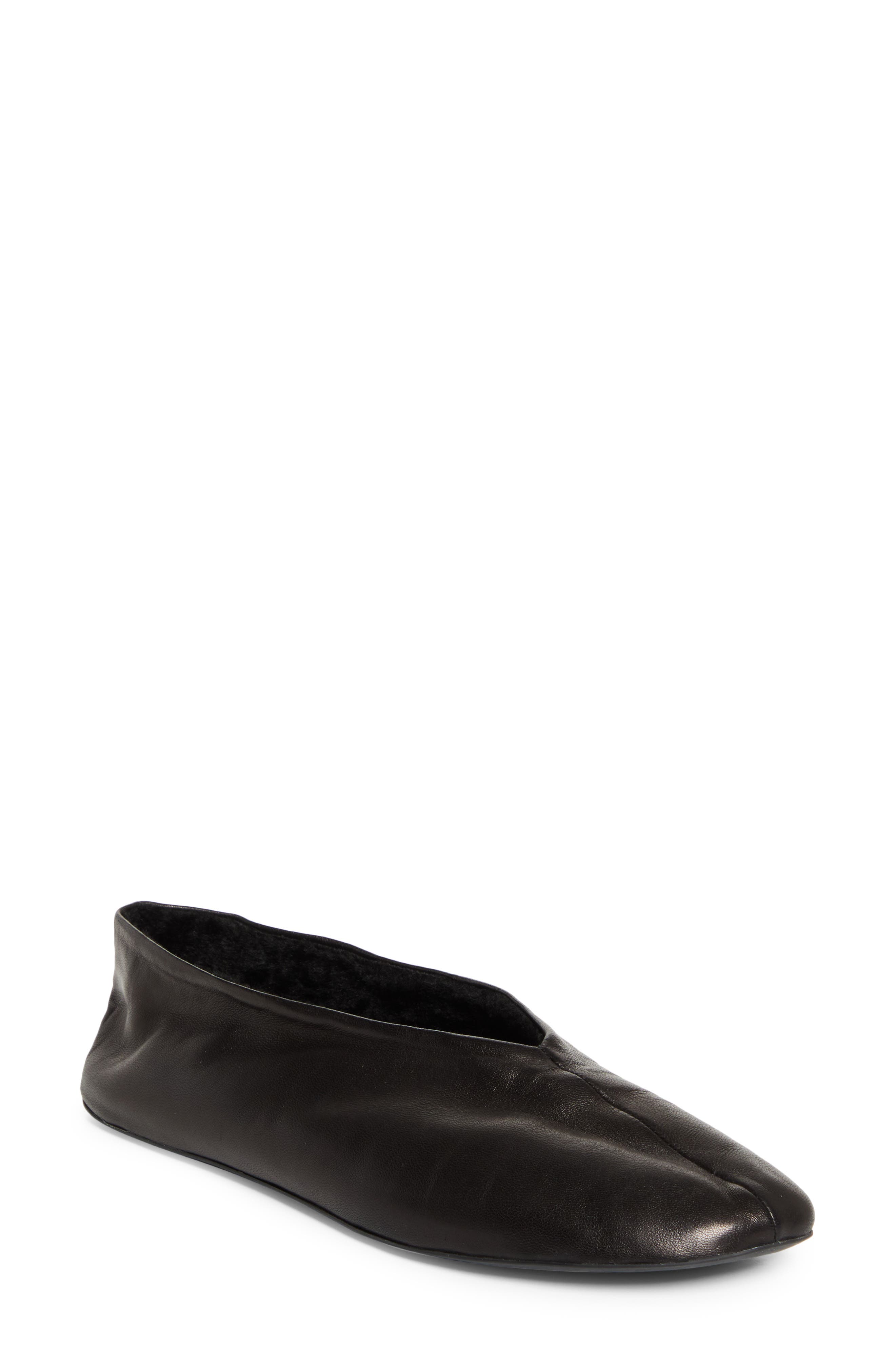 The Row Stella Ballerina Flat, Main, color, Lacquer Brown