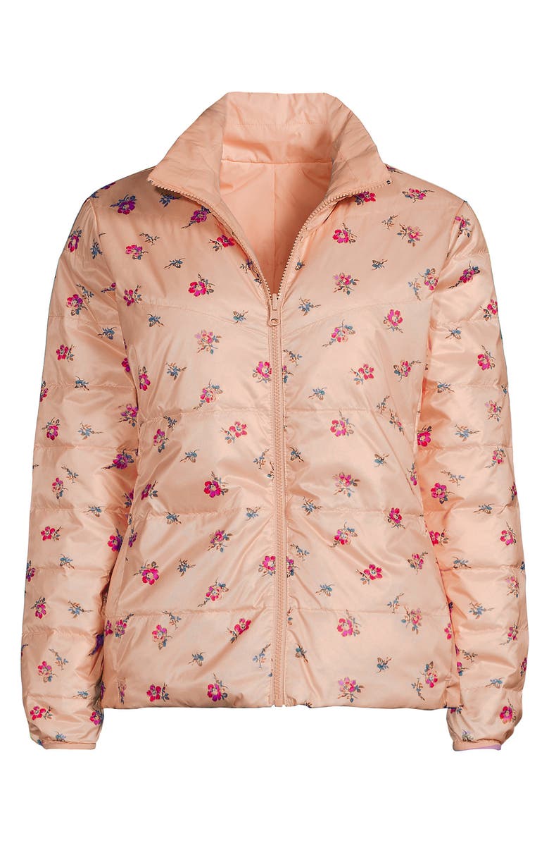 Lands' End Wanderweight Reversible Packable Down Jacket, Alternate, color, Pink/Oyster Pink Floral