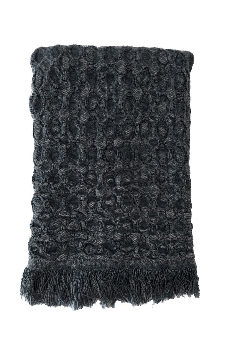 Anaya Turkish Cotton Waffle Hand Towel - Set of 2, Main, color, Black