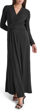 DKNY Long Sleeve A-Line Dress